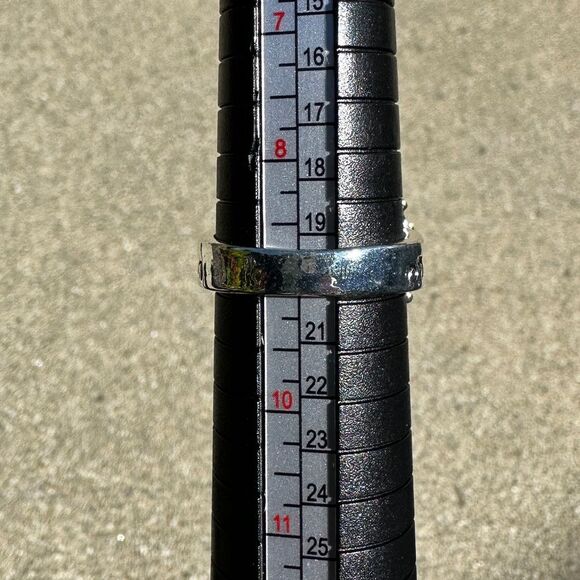 NEW Oval Peach Pink Cream Rose Quartz Vintage-inspired Silver Art Deco Ring Sz 9 - Picture 3 of 13